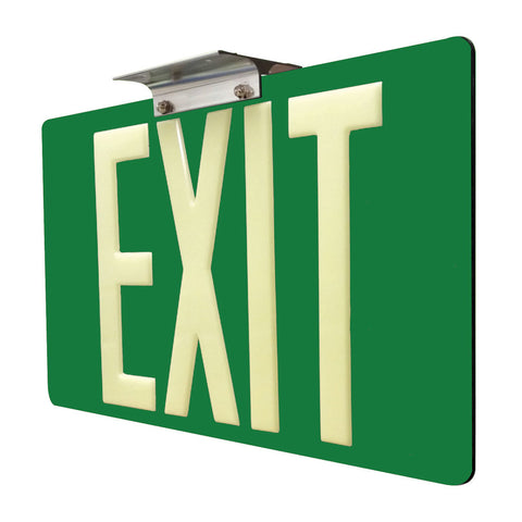 Green Photoluminescent Exit Sign