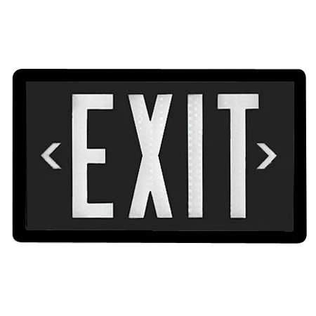 Black Tritium Exit Sign