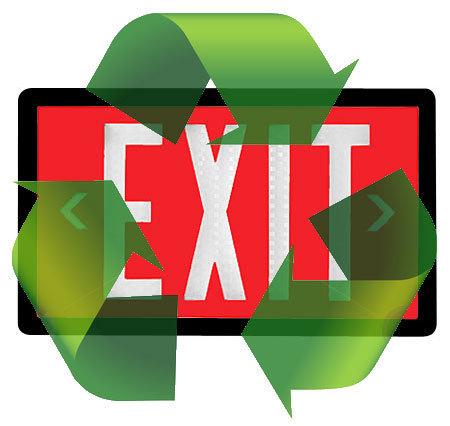 tritium exit sign recycling